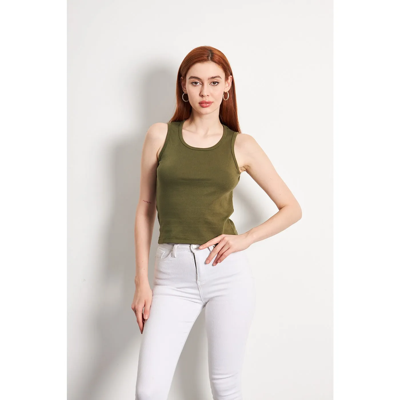 Olive Basic Tank Top