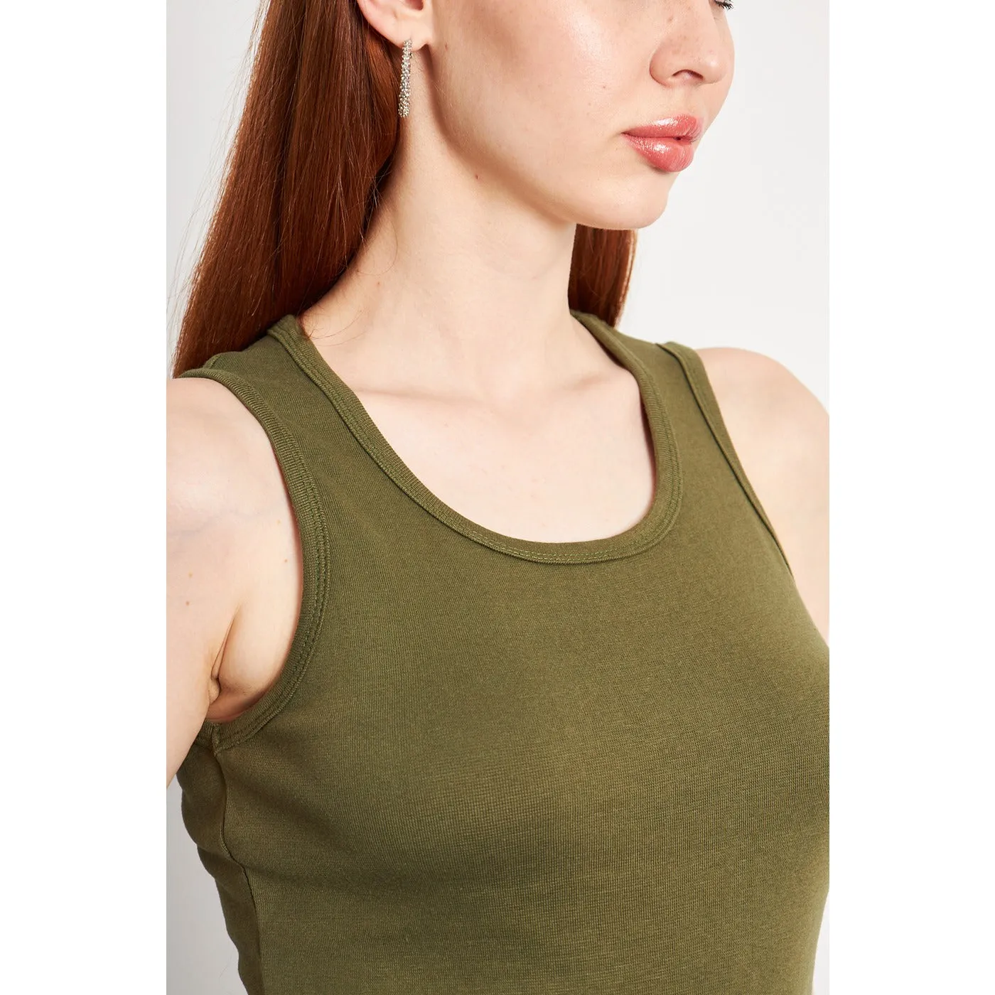 Olive Basic Tank Top