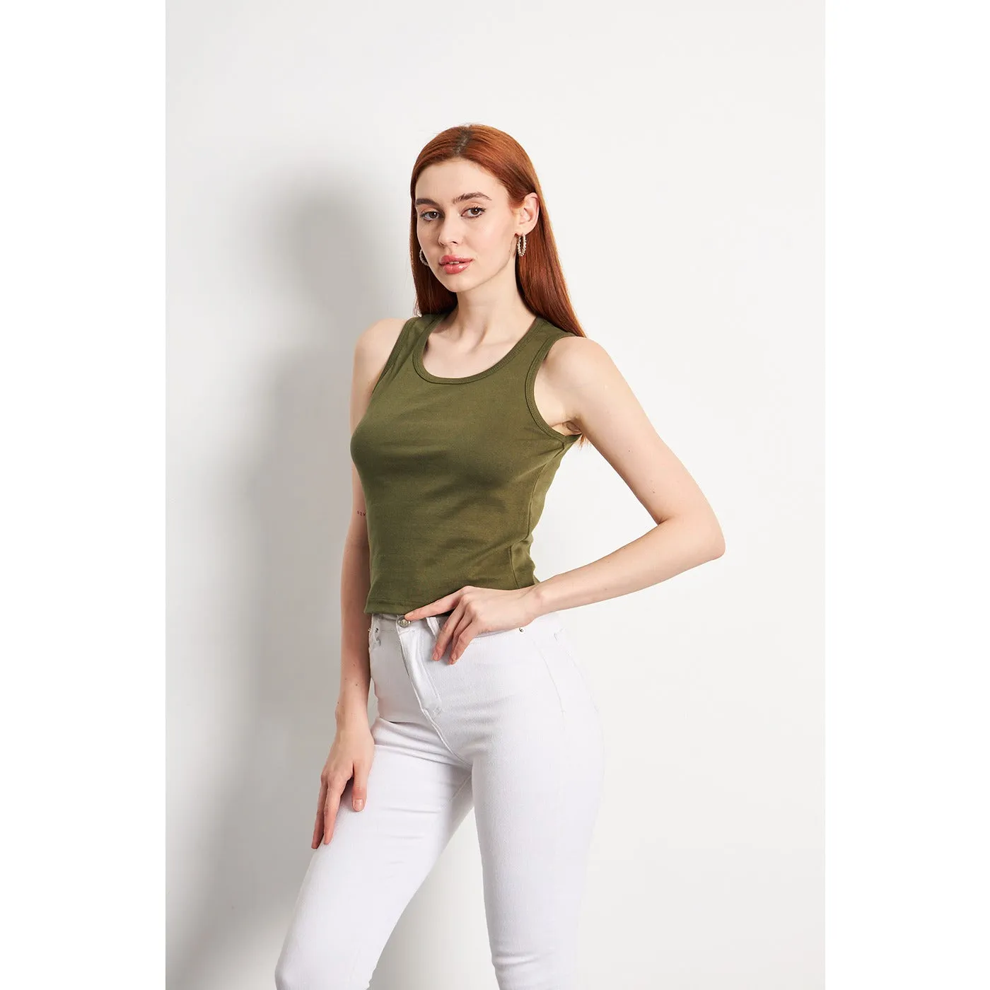 Olive Basic Tank Top