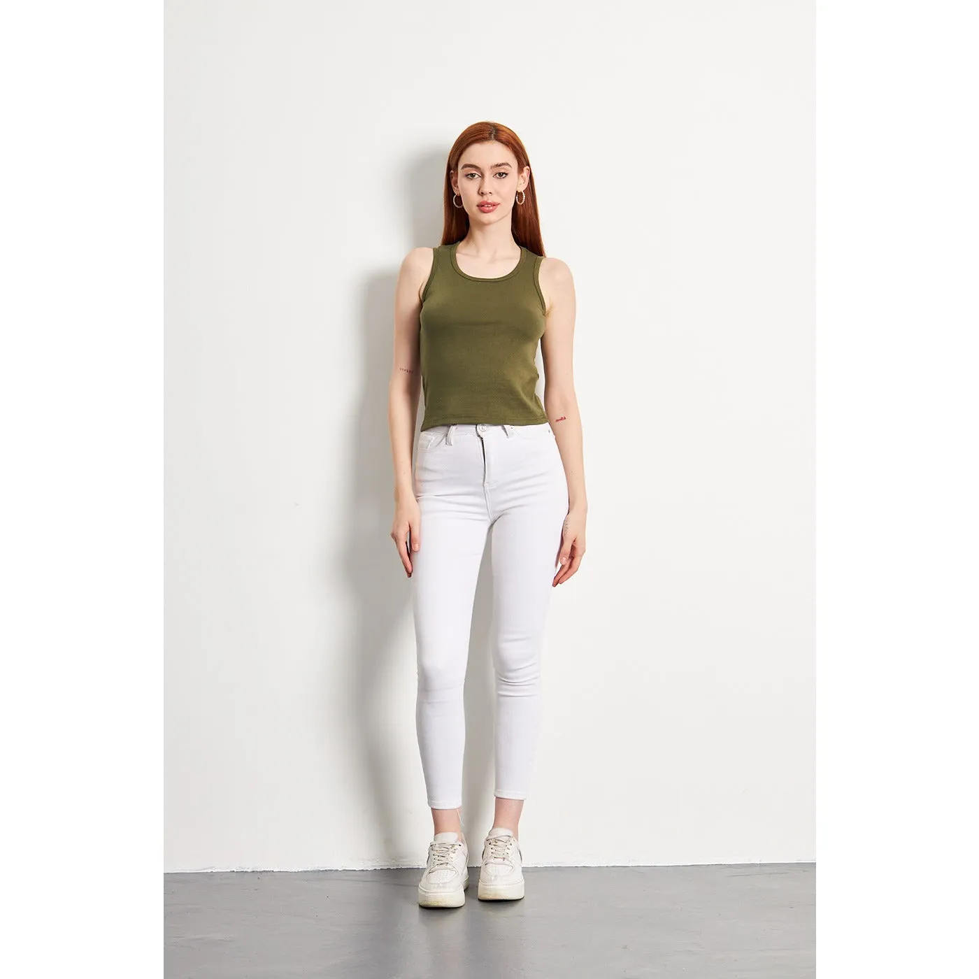 Olive Basic Tank Top