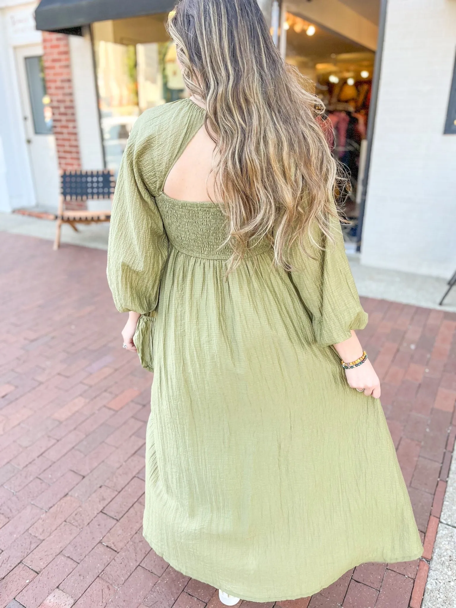 Olive Slouchy Pocket Maxi