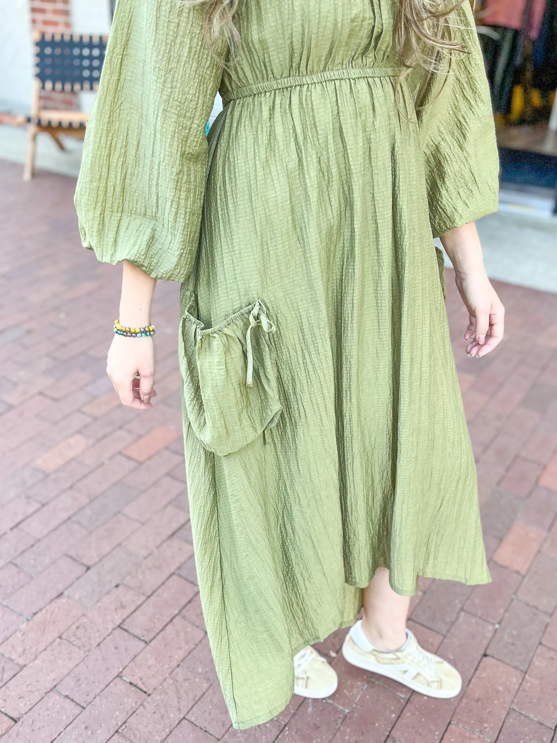 Olive Slouchy Pocket Maxi