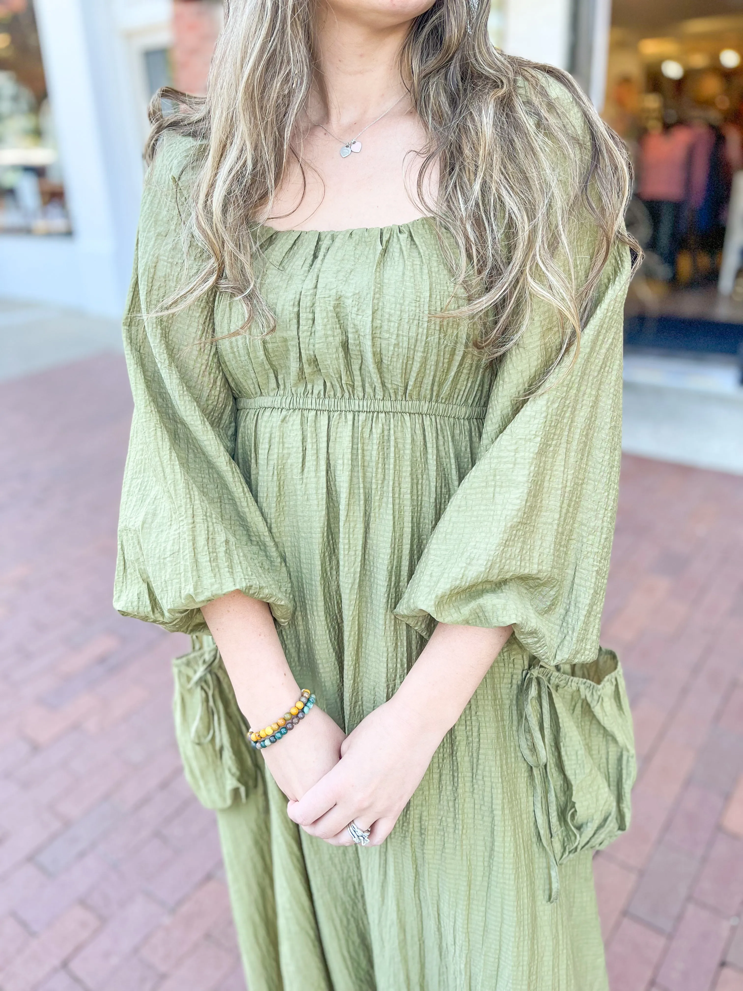 Olive Slouchy Pocket Maxi