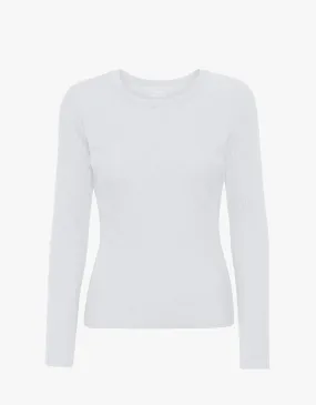 Organic Rib Long Sleeve T-Shirt Optical White