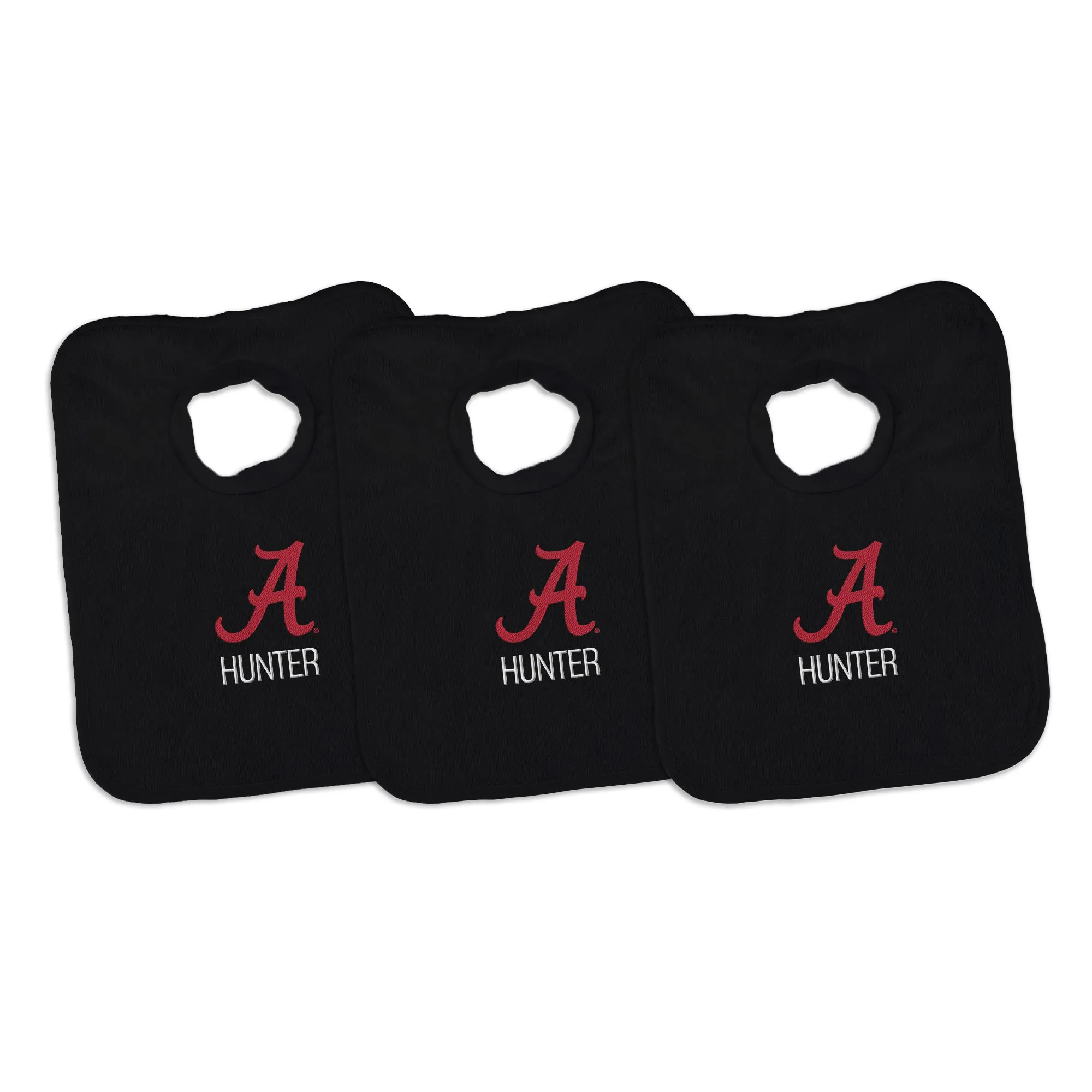 Personalized Alabama Crimson Tide 3-Pack Bibs