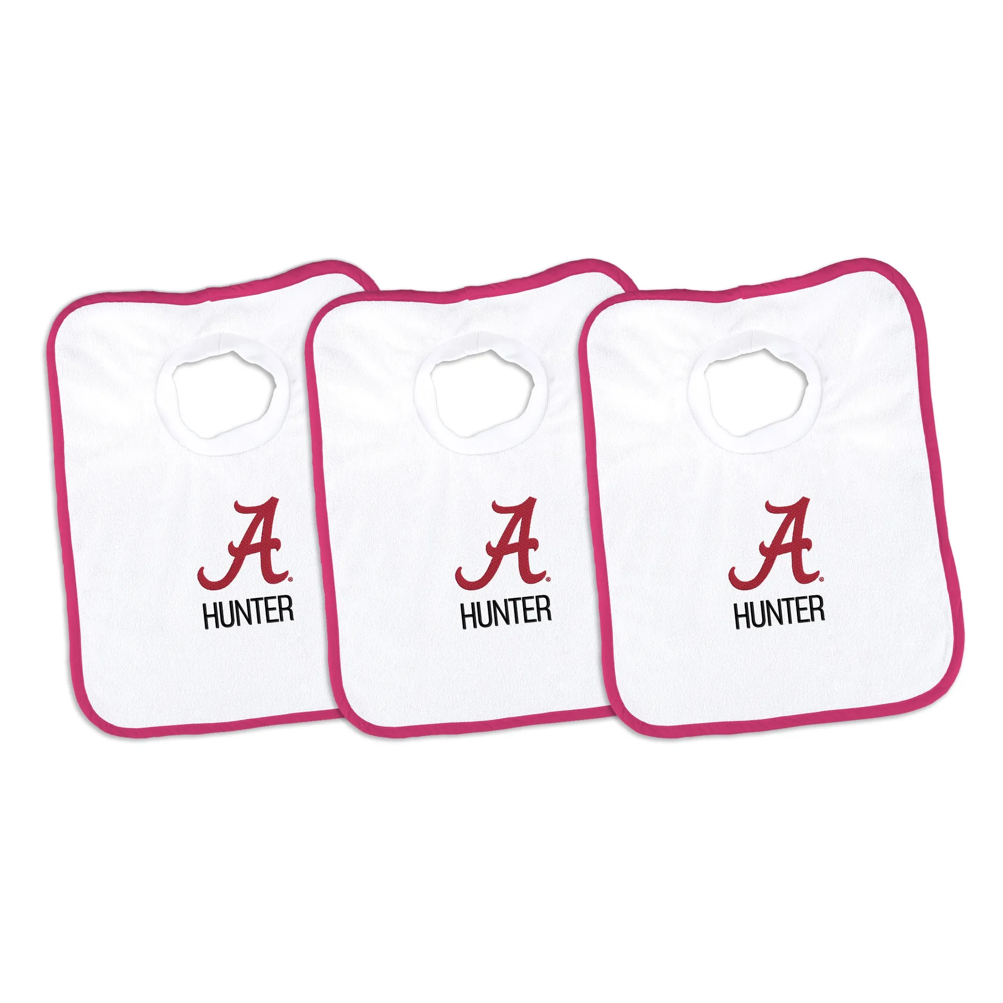 Personalized Alabama Crimson Tide 3-Pack Bibs