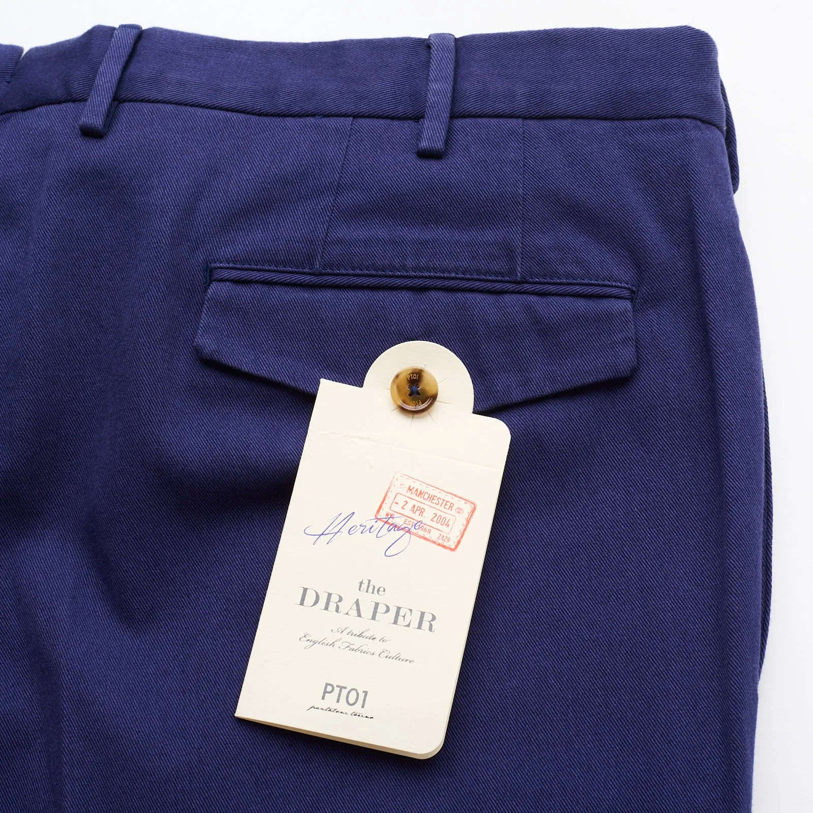 PT01 PANTALONI TORINO Indigo Purple "Sharp Fit" Chino Pants NEW