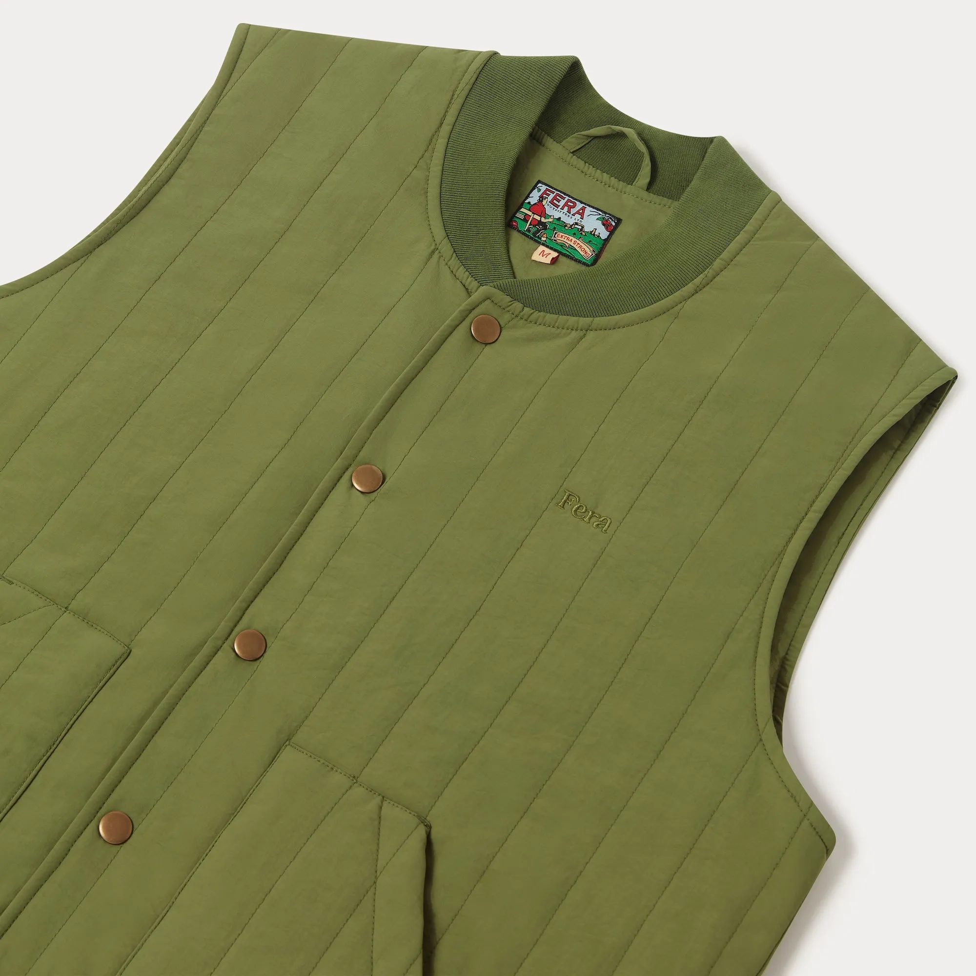 Quilted Gilet - Green