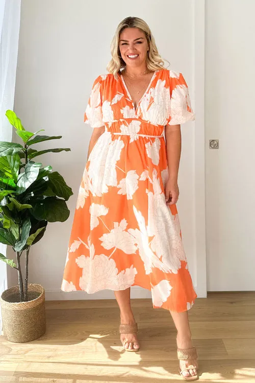 Real Love Print Puff Sleeve Maxi Dress - 6 Colors