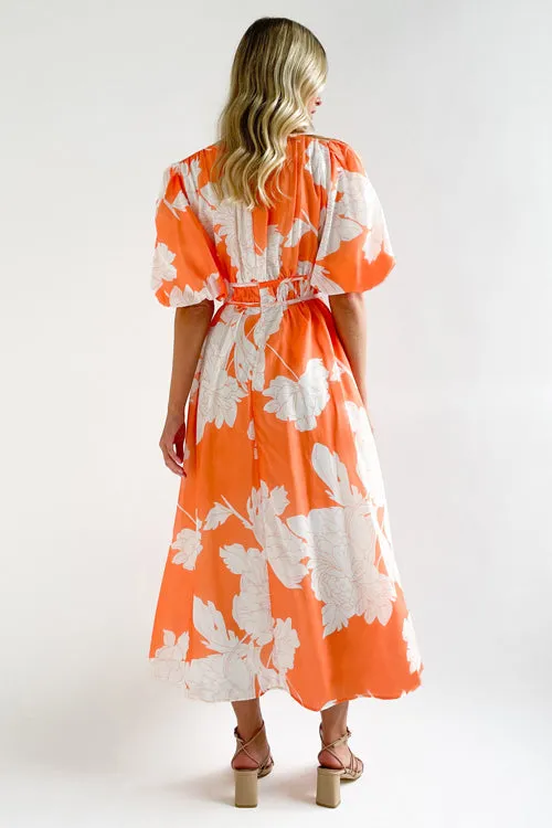 Real Love Print Puff Sleeve Maxi Dress - 6 Colors