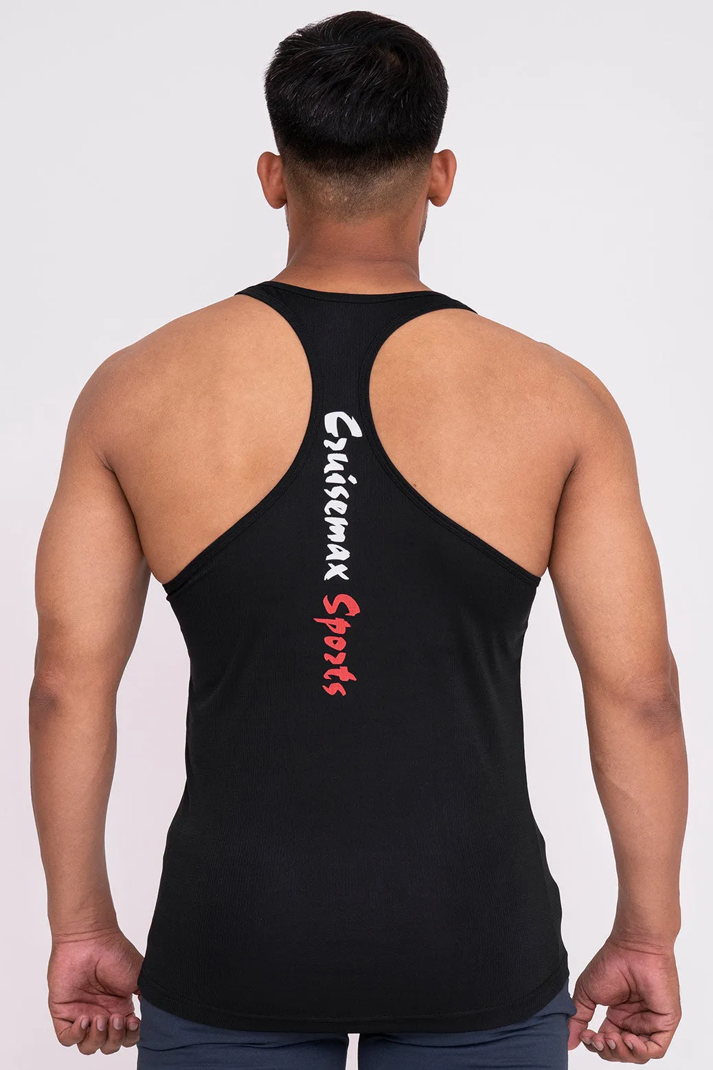 Rocklike Gym Vest Stringer for Men Black