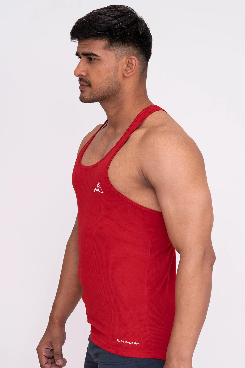 Rocklike Gym Vest Stringer for Men Red