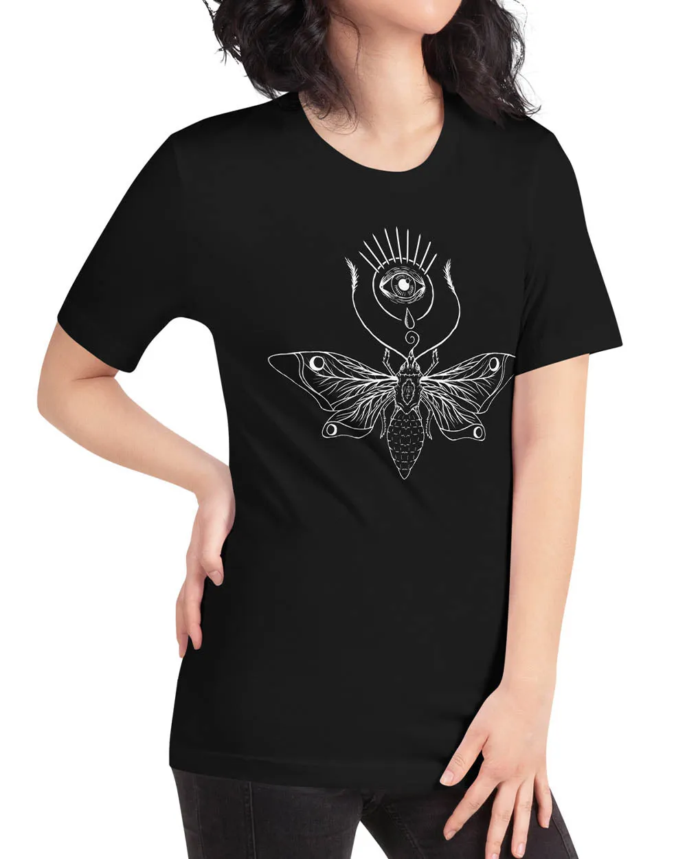 Sacred Moth Tee - Unisex Vegan Tee Grunge Aesthetic T-Shirt Dark Academia Pagan Gothic Alt Style Witchy Clothing