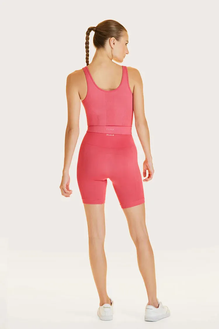 Seamless Crop tank Hibiscus