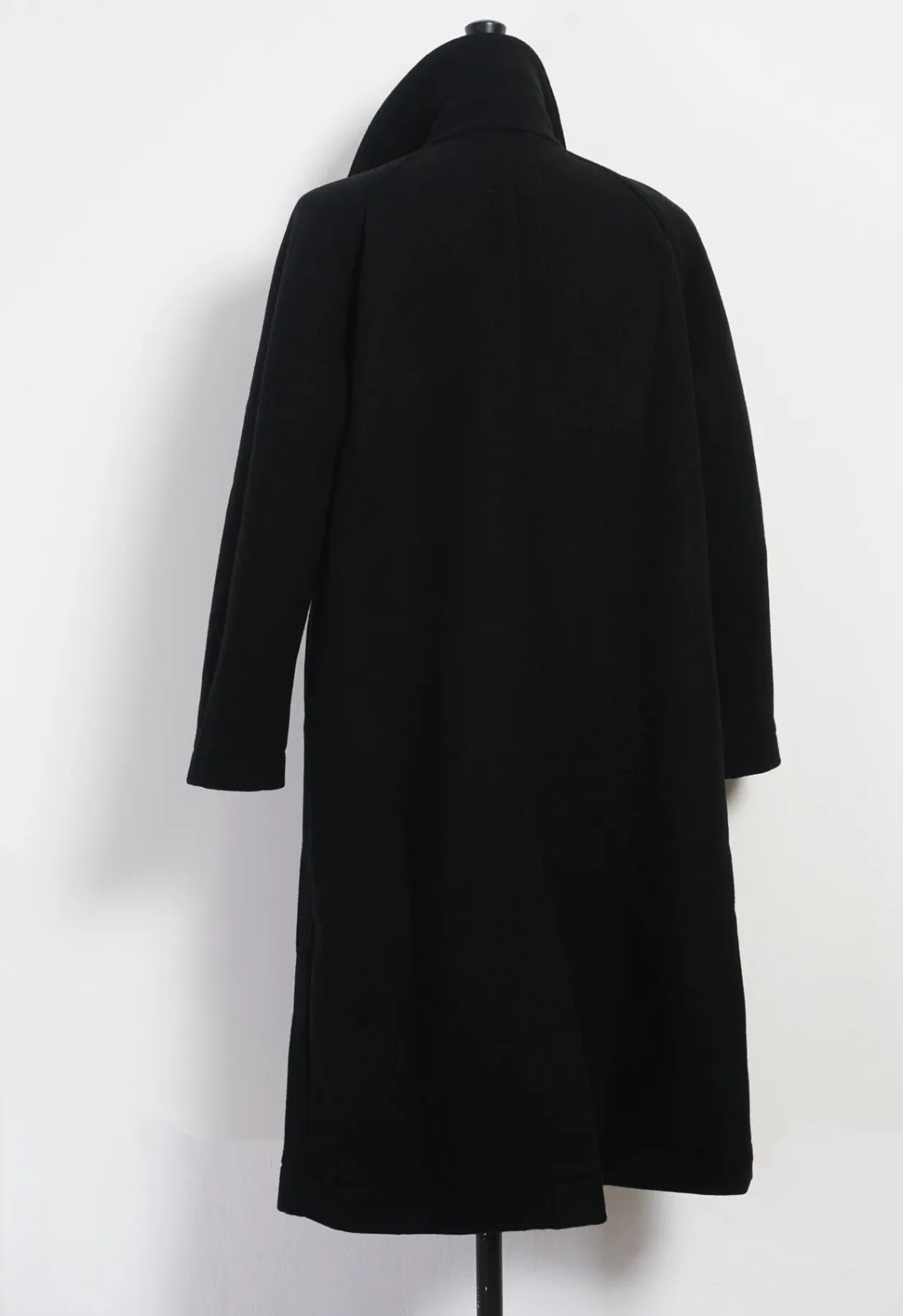 SIGFRED | Long Double Face Wool Coat | Black