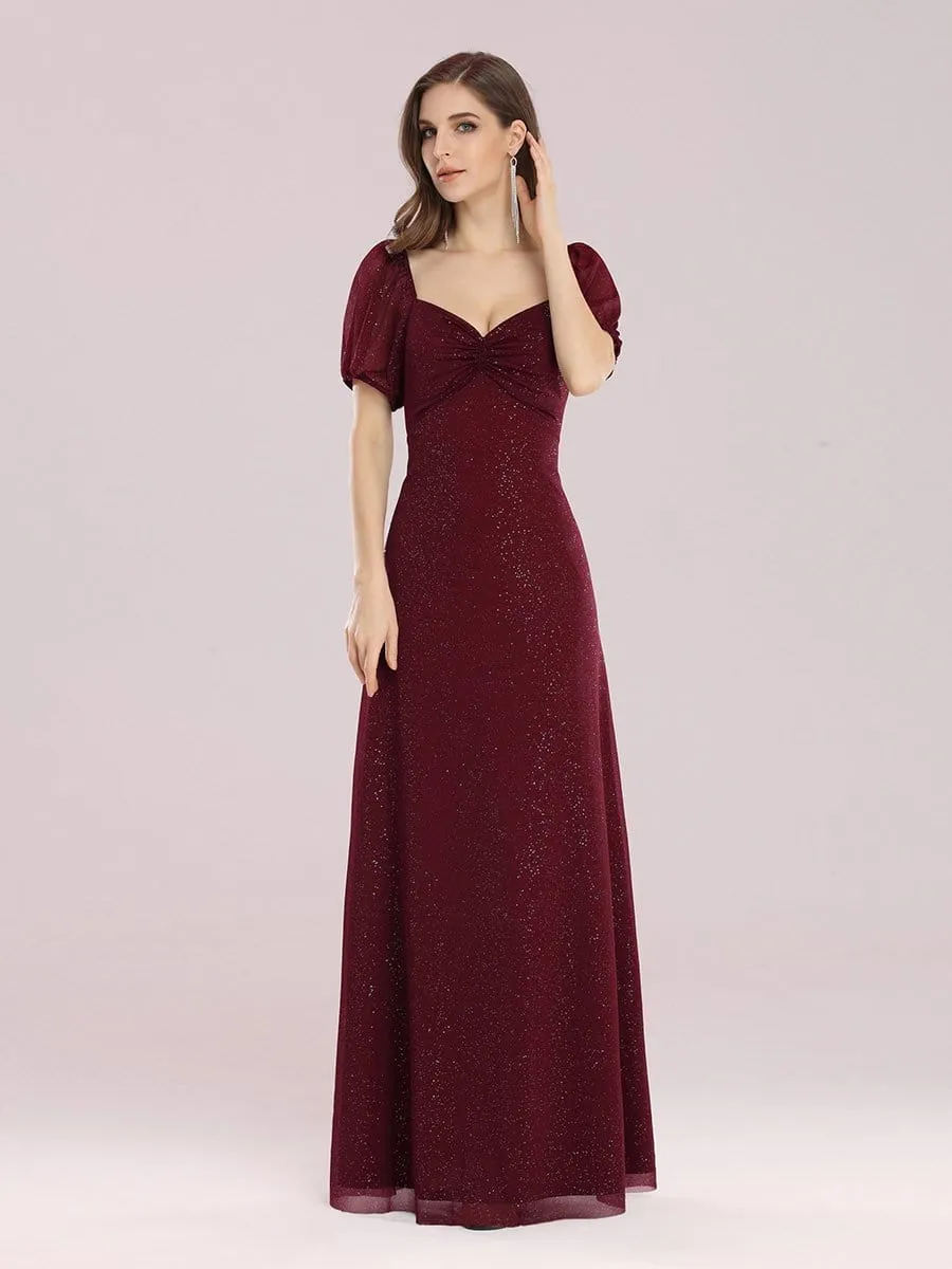 Simple Sheath Sweetheart Neck Floor Length Bridesmaid Dress