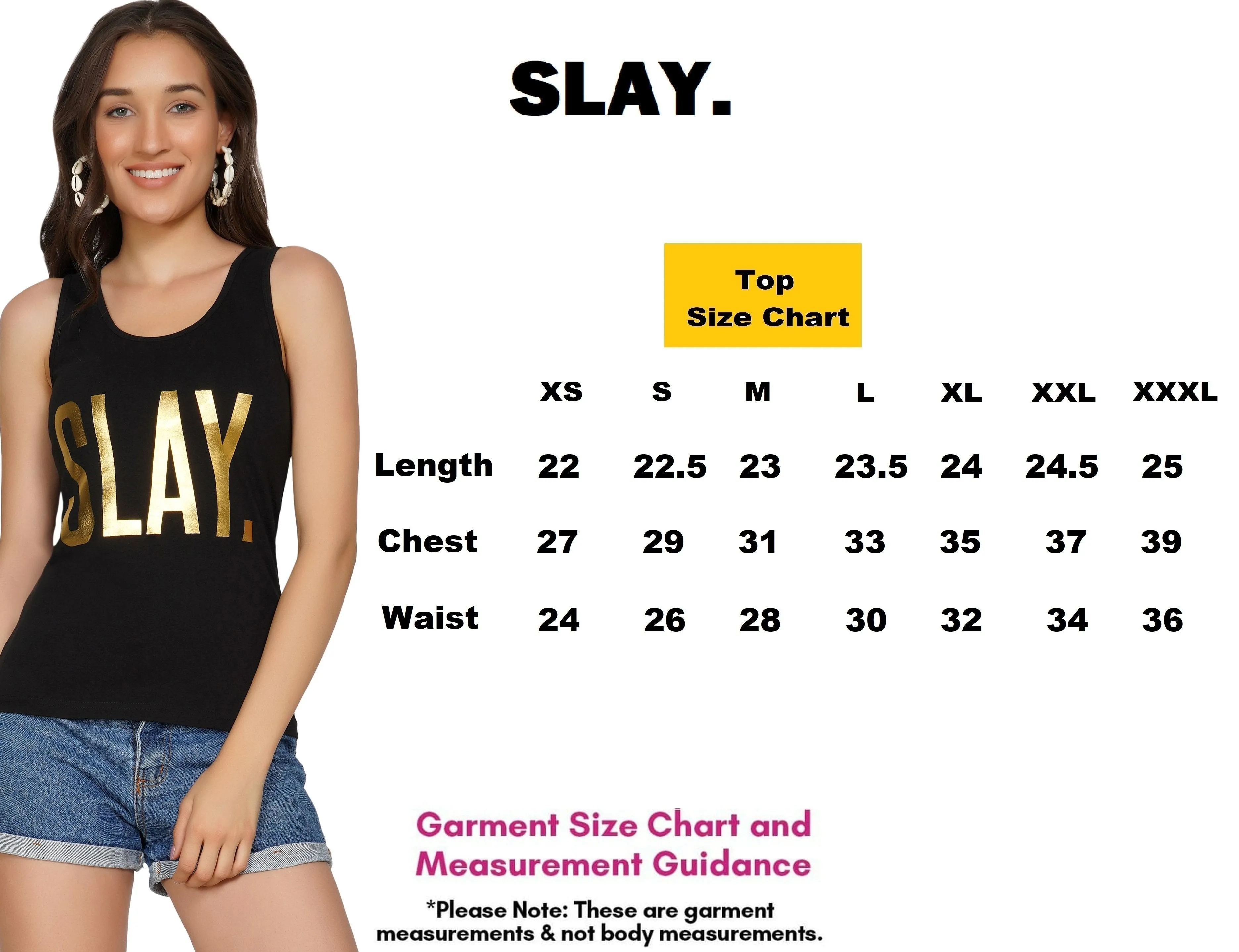 SLAY. Women's Limited Edition Gold Foil Matte Finish Print Tank Top