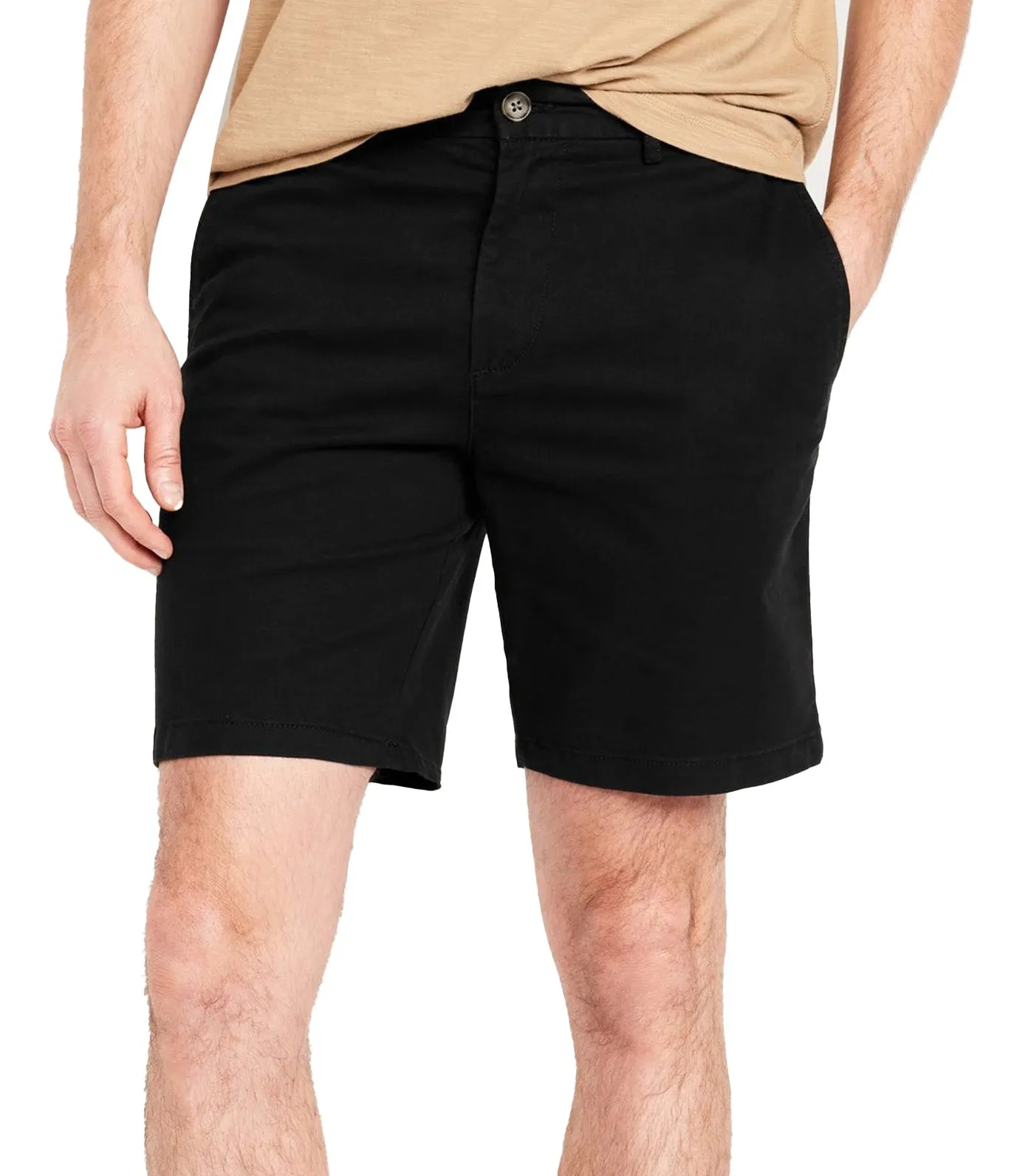 Slim Built-In Flex Rotation Chino Shorts for Men -- 8-inch inseam Black Jack