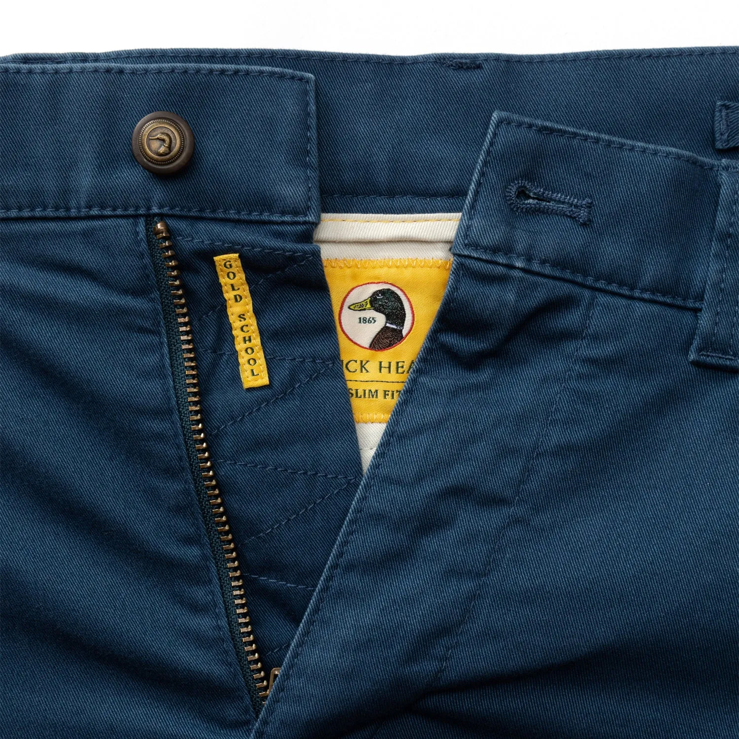 Slim Fit Gold School Chino - Dark Indigo