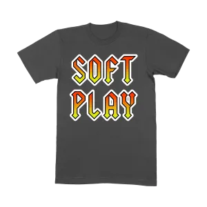 Soft Play Metal Logo Dark Charcoal T-Shirt