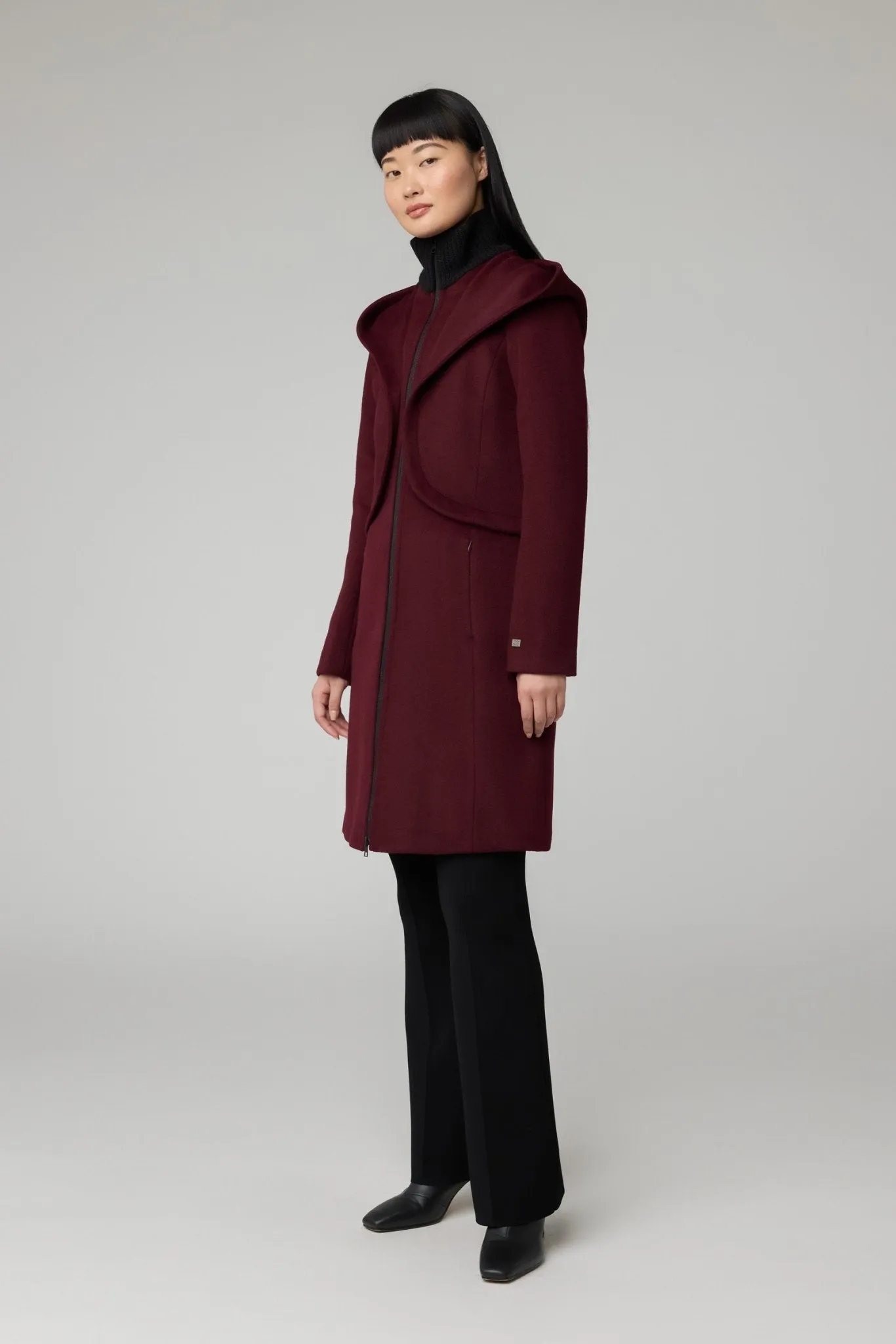 SOIA&KYO CARA - Slim-Fit Wool Coat With Hood