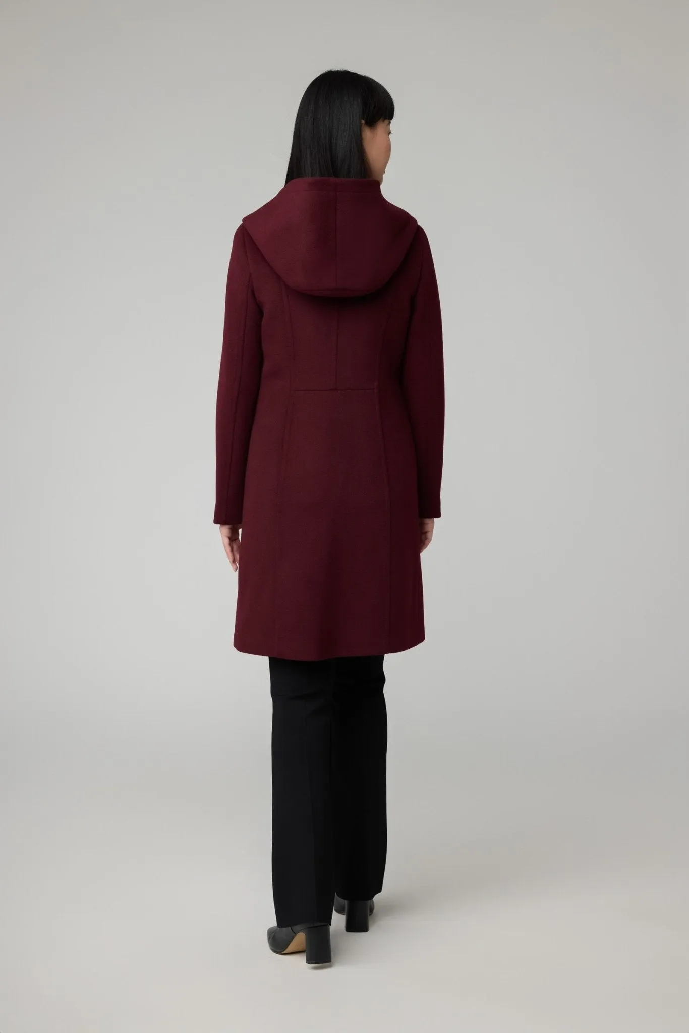 SOIA&KYO CARA - Slim-Fit Wool Coat With Hood