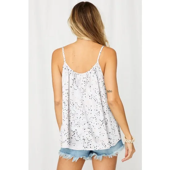 Spotty Spaghetti Strap Tank Top