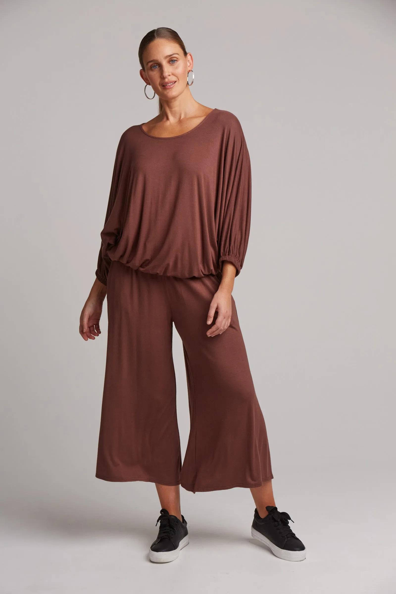 Studio Jersey Relaxed Top - Mocha