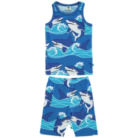 Tank Top and cycling Shorts with sharks