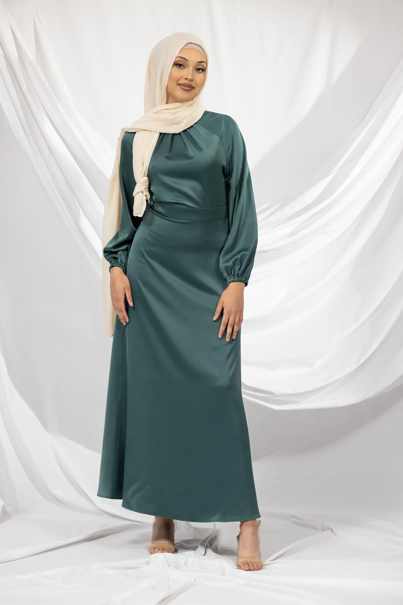 The Crescent Dimona Satin Maxi Dress