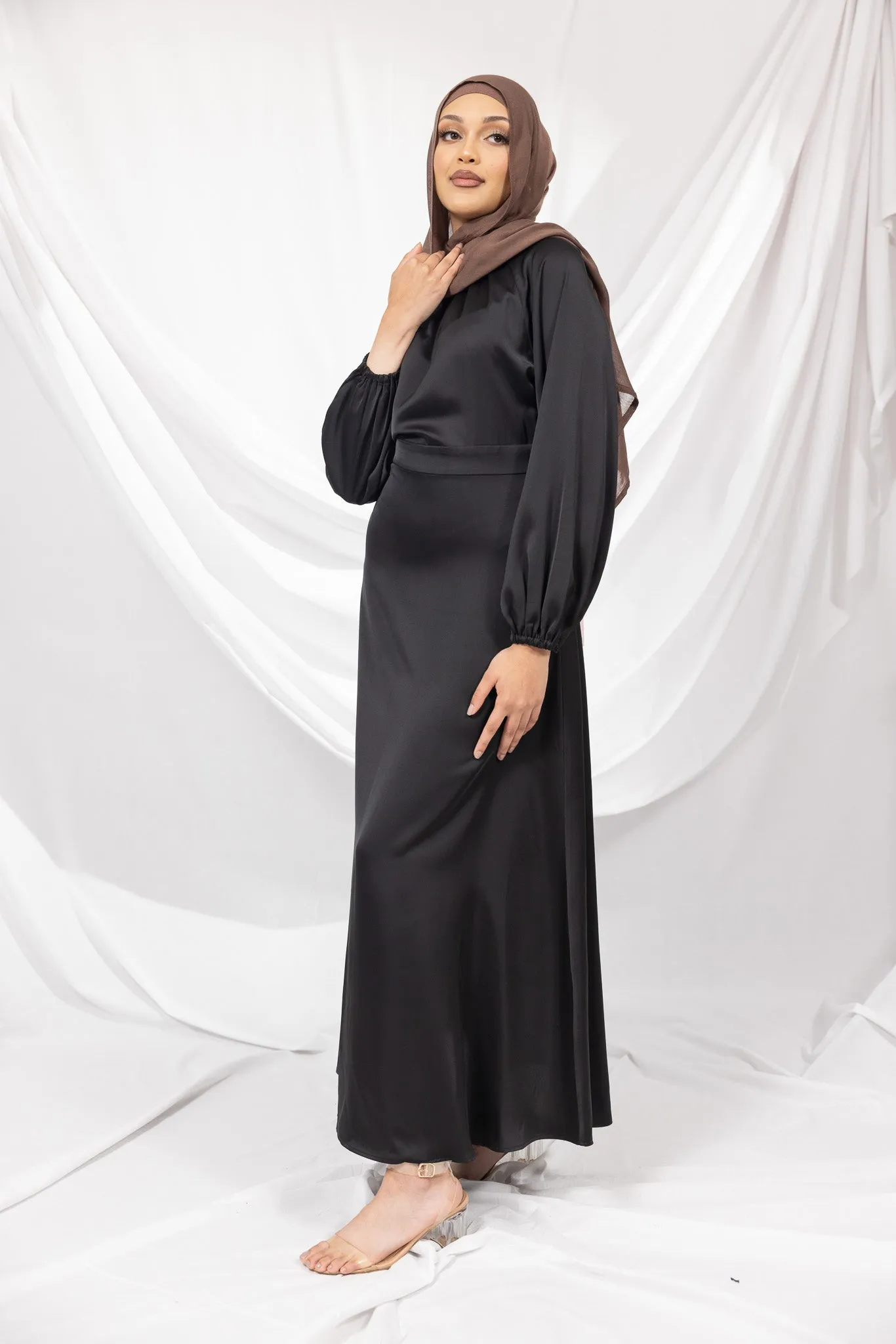 The Crescent Dimona Satin Maxi Dress