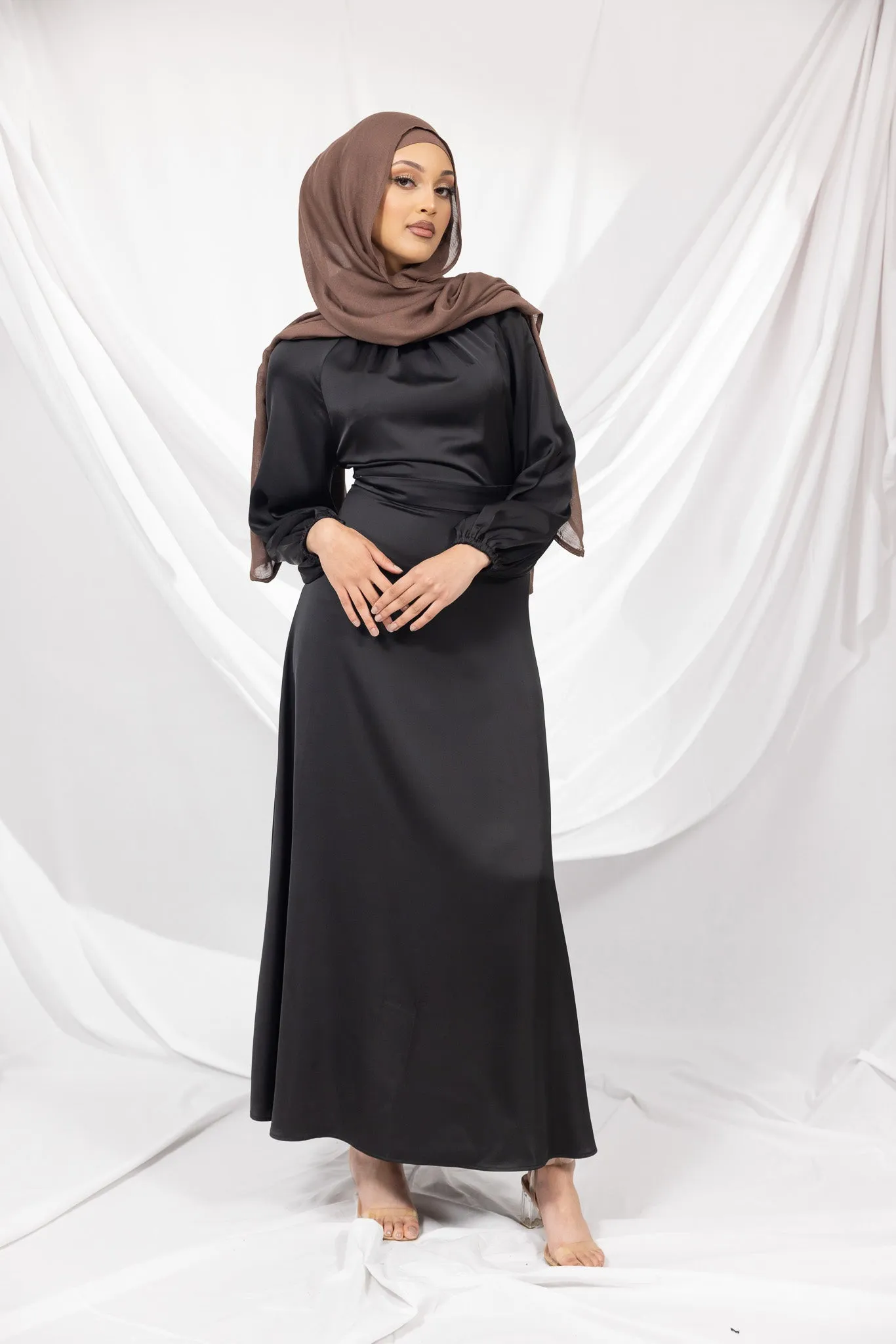 The Crescent Dimona Satin Maxi Dress