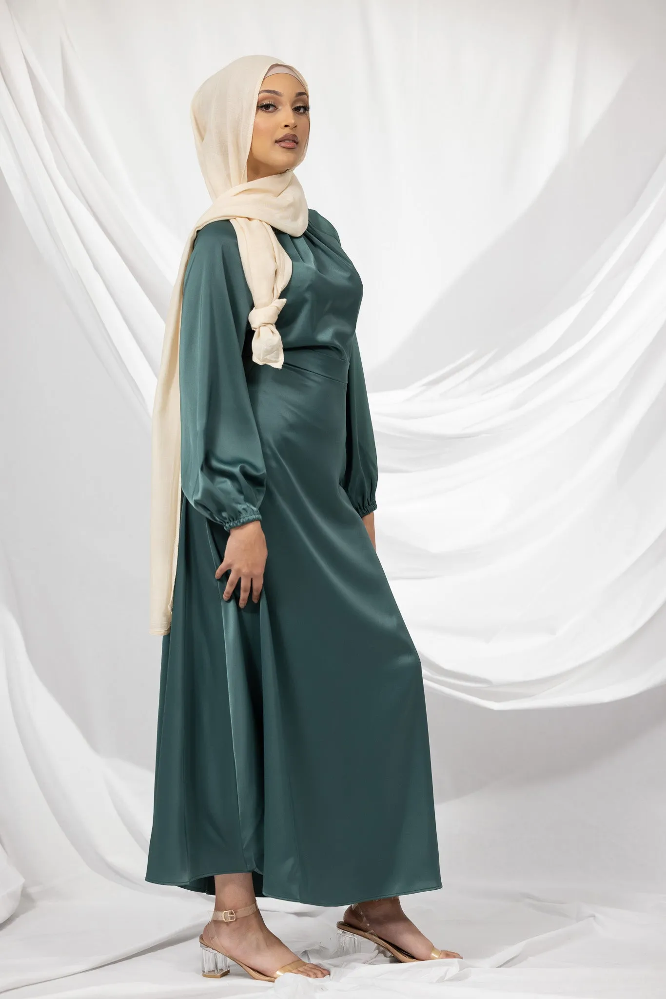 The Crescent Dimona Satin Maxi Dress