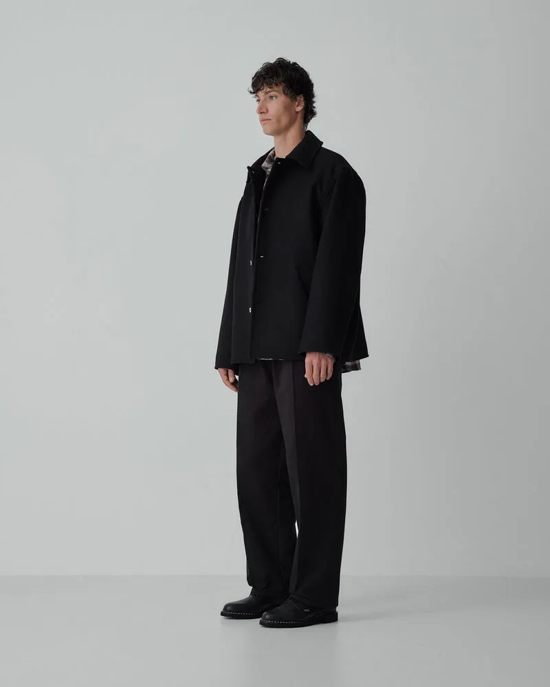 Thom Morison Dual Pocket Wool Coat Black