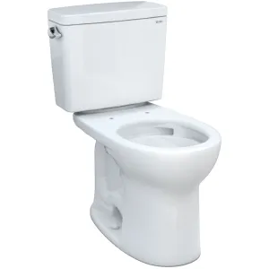 TOTO CST775CEFG#01 Drake Two-Piece Rounded Toilet with 1.28 GPF Tornado Flush, 12" Rough-in, Cotton White