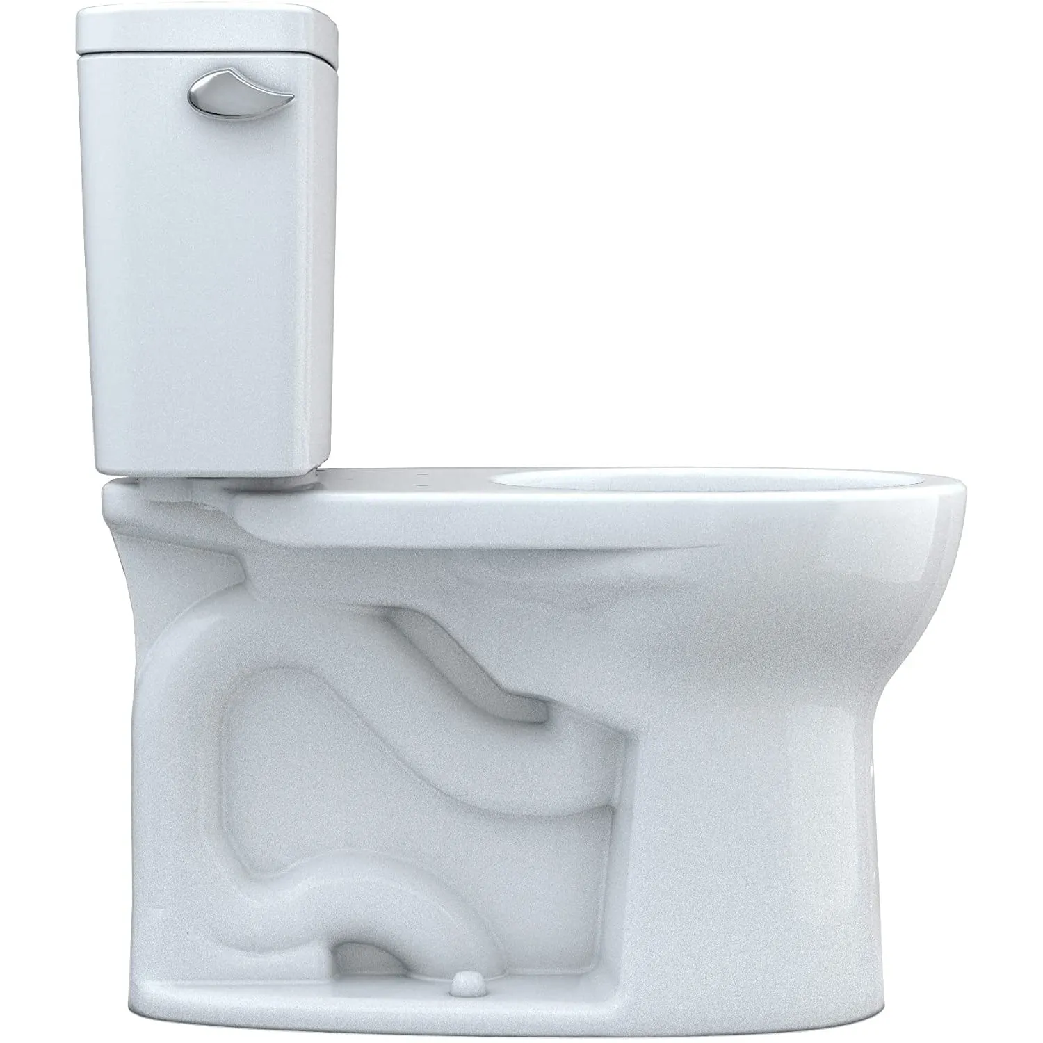 TOTO CST775CEFG#01 Drake Two-Piece Rounded Toilet with 1.28 GPF Tornado Flush, 12" Rough-in, Cotton White