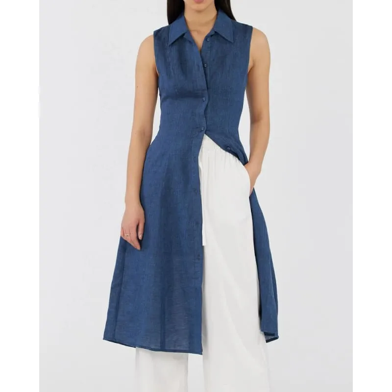 Vento Linen Dress | Ocean