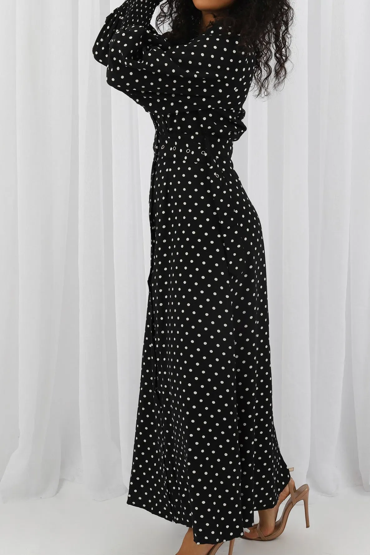 Viva Polka Dot Maxi Dress