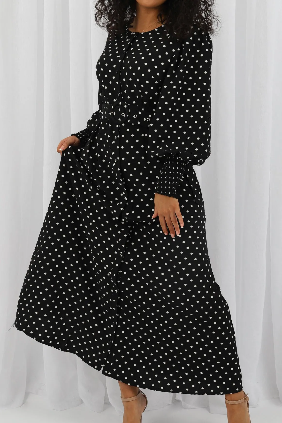 Viva Polka Dot Maxi Dress