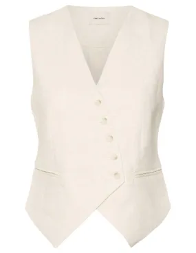 Vmflorence Sl Linen Waistcoat - Beige