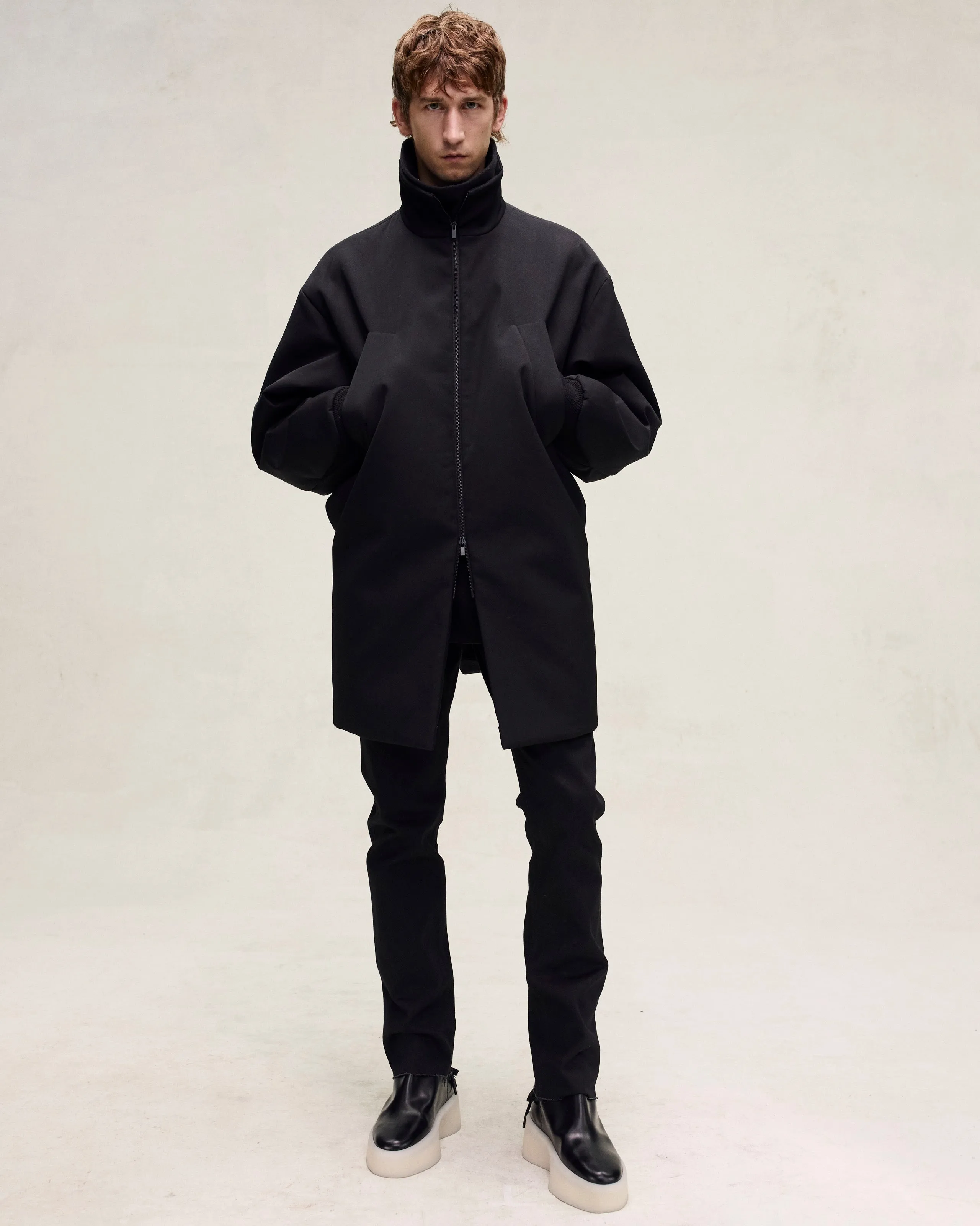 Weighted Twill Filled Car Coat