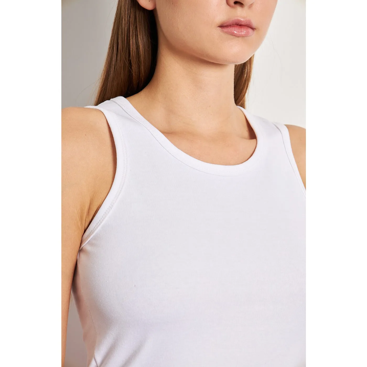 White Basic Tank Top