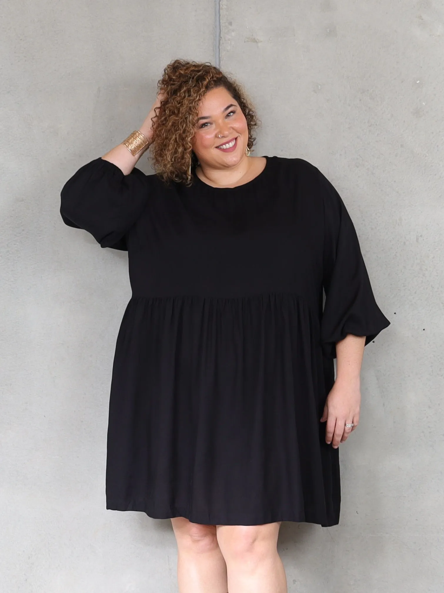 Willow Dress Long Sleeve - Black