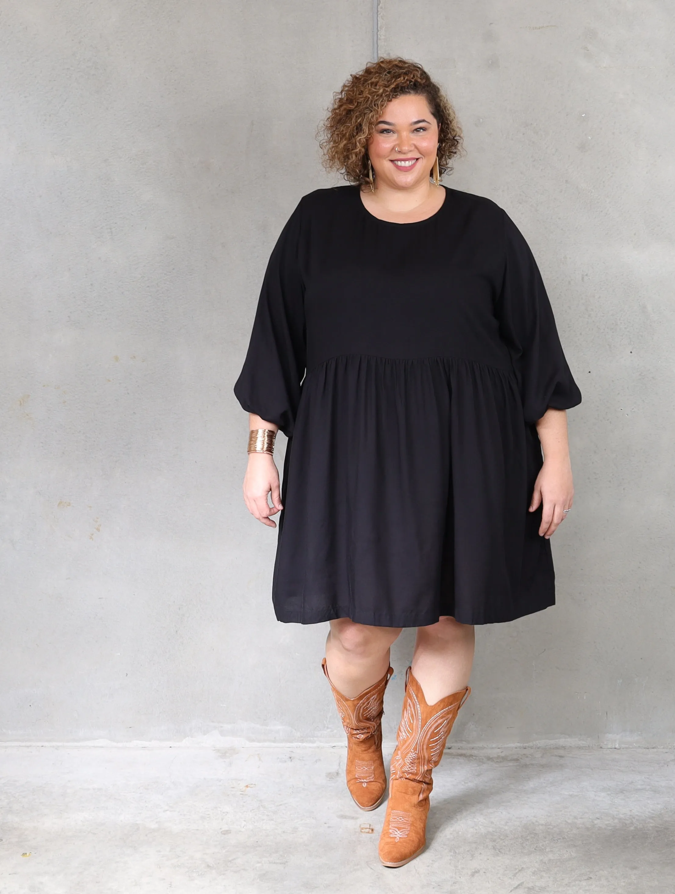 Willow Dress Long Sleeve - Black