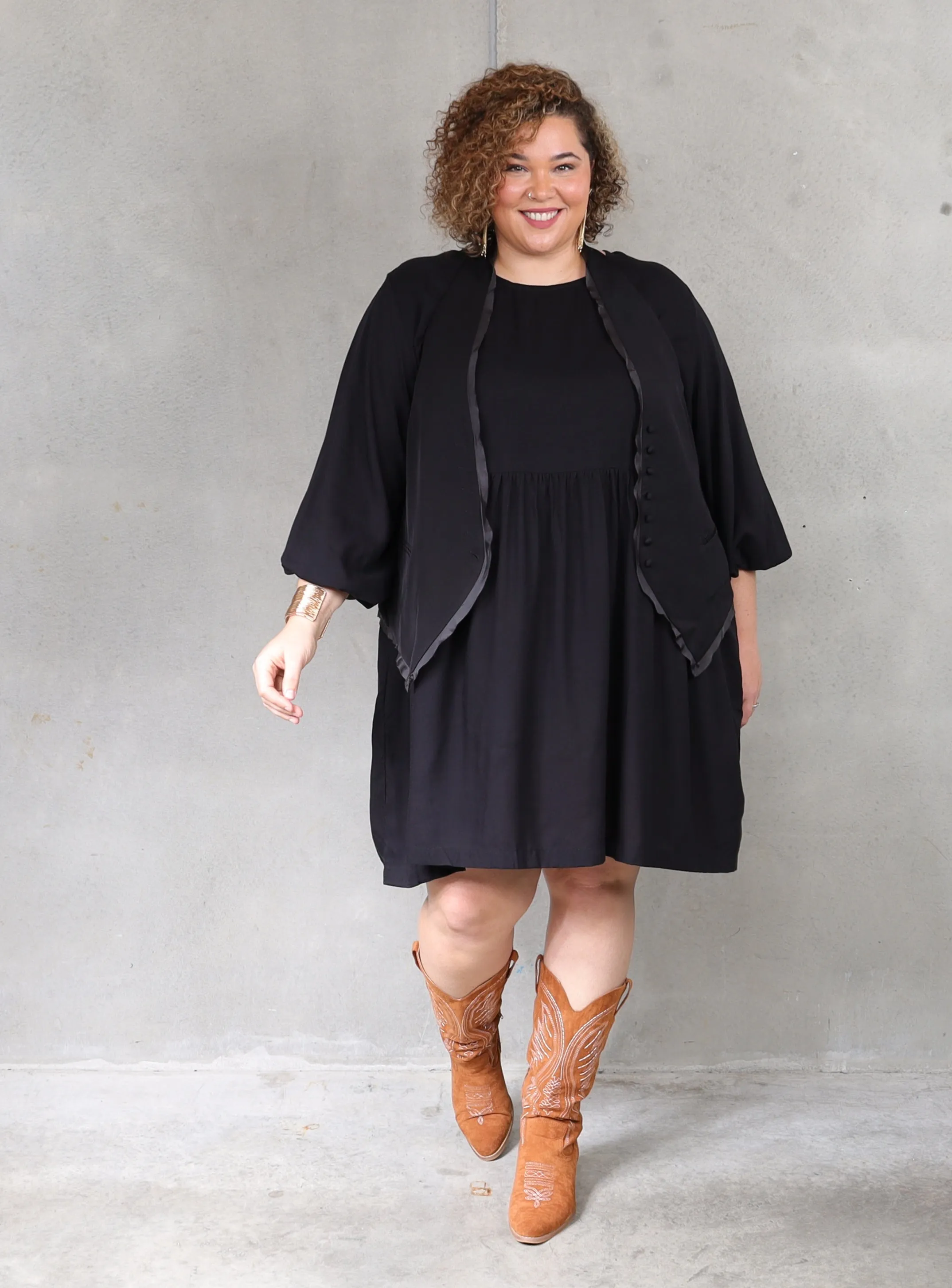 Willow Dress Long Sleeve - Black