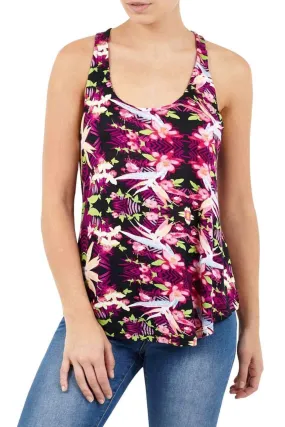 Women Printed Racerback Tank Top - XS/S