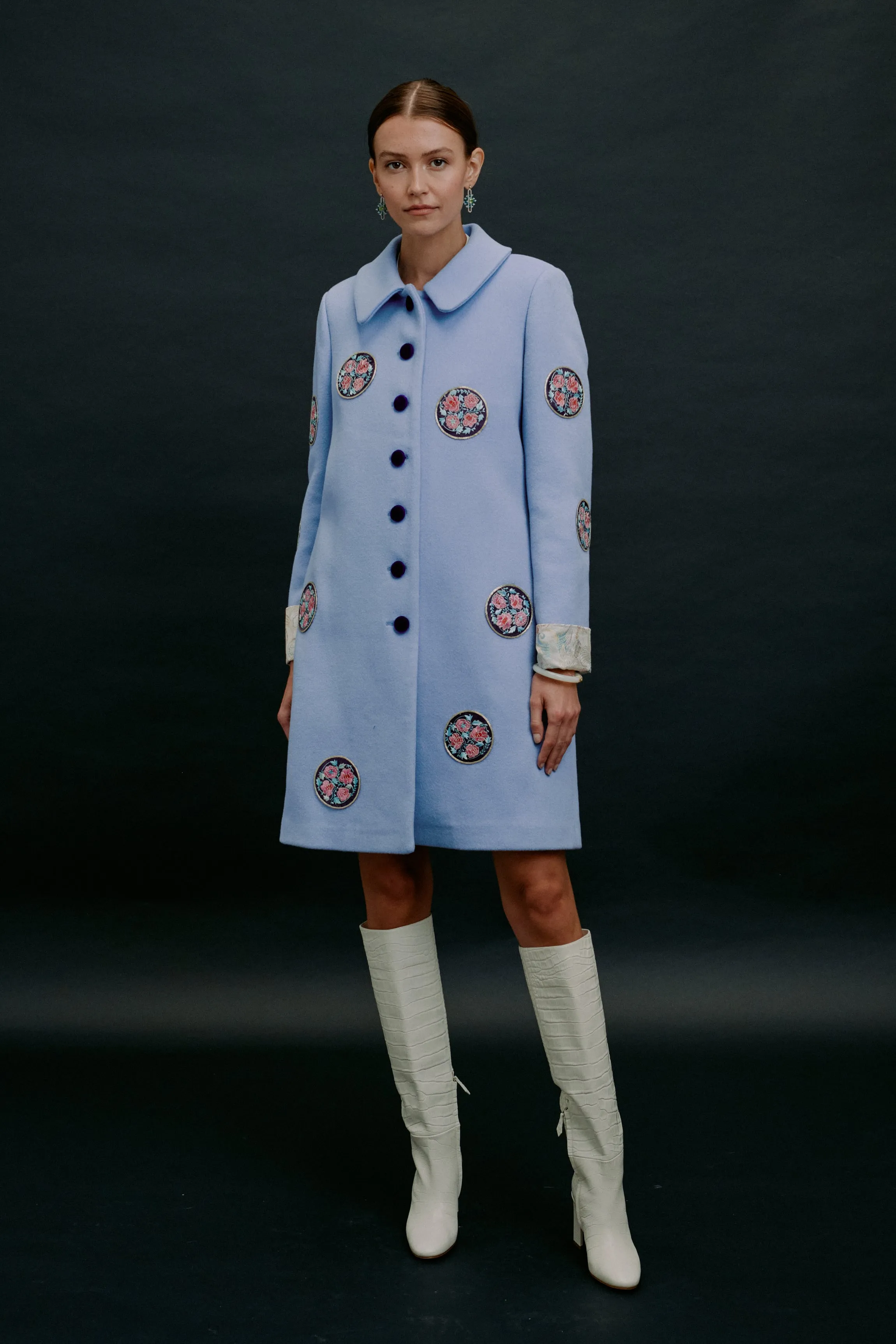 Yanxi Azure Blossom Coat