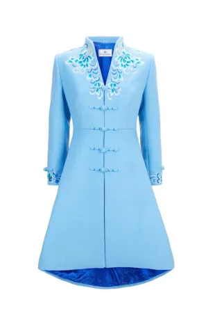 Yanxi Embroidered Coat Blue