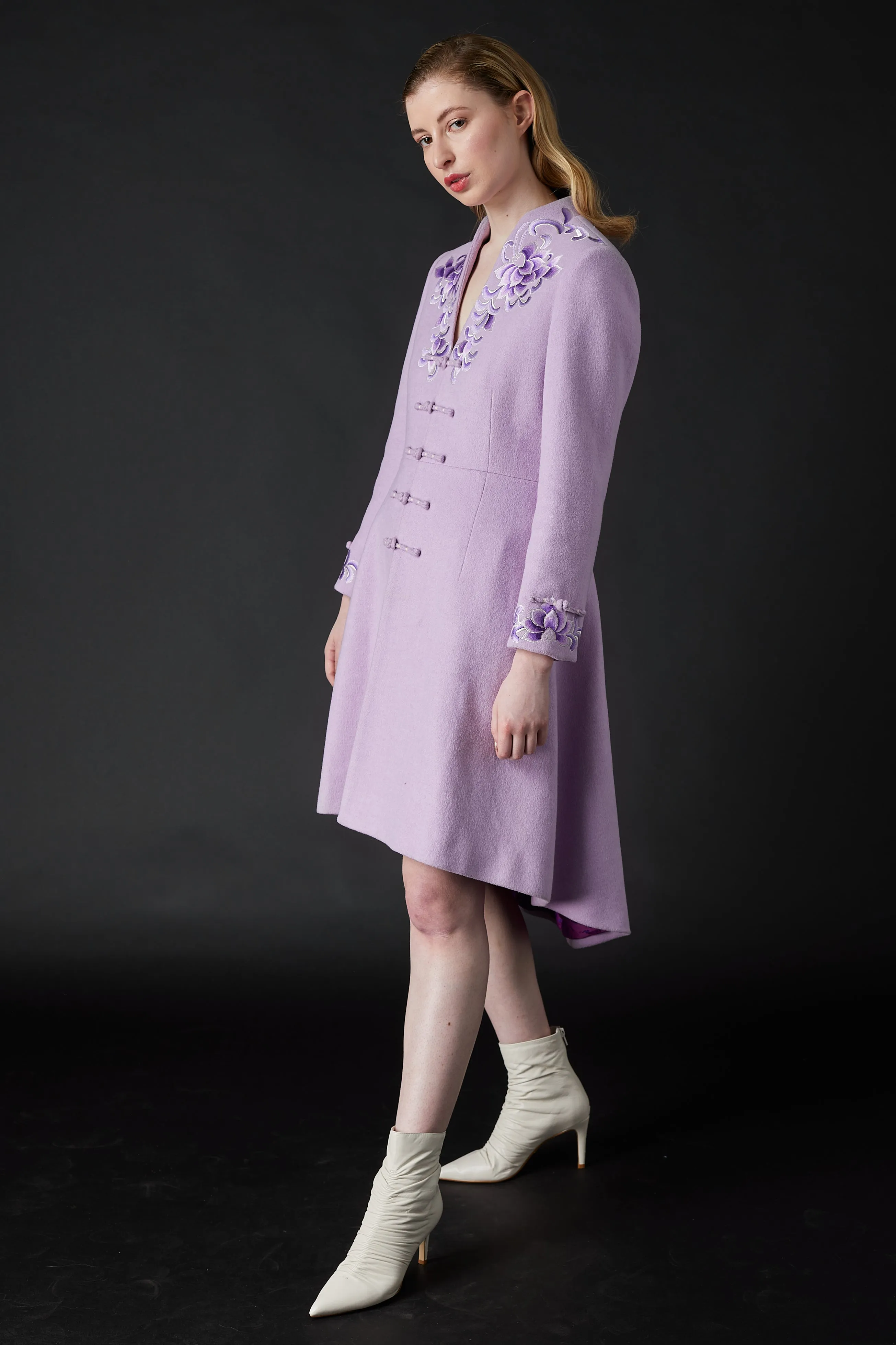 Yanxi Embroidered Coat Lilac