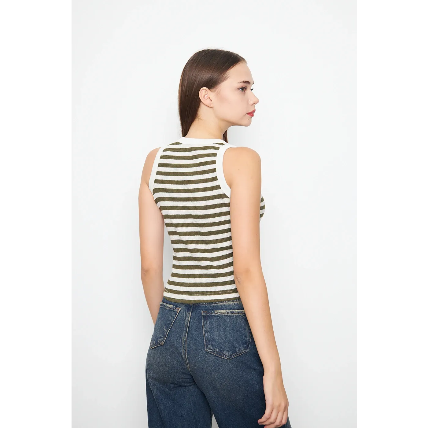 Yarn Dyed Stripes Tank Top